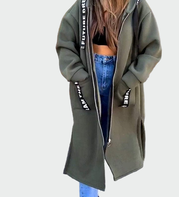 Valeria - Μακρύ Παλτό με Κουκούλα