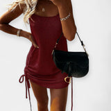 Anastasia - Αμάνικο Πλεκτό Φόρεμα με Δέσιμο