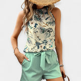 Σετ με Τροπικό Σχέδιο και Halter Τοπ