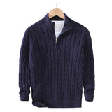 Stavros - Πλεκτό ψηλός γιακάς και μισό φερμουάρ με αερισμό