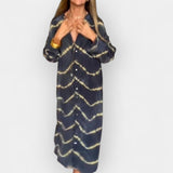 Μποέμ Μακρύ Φόρεμα με Ρίγες