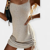 Anastasia - Αμάνικο Πλεκτό Φόρεμα με Δέσιμο