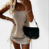 Anastasia - Αμάνικο Πλεκτό Φόρεμα με Δέσιμο