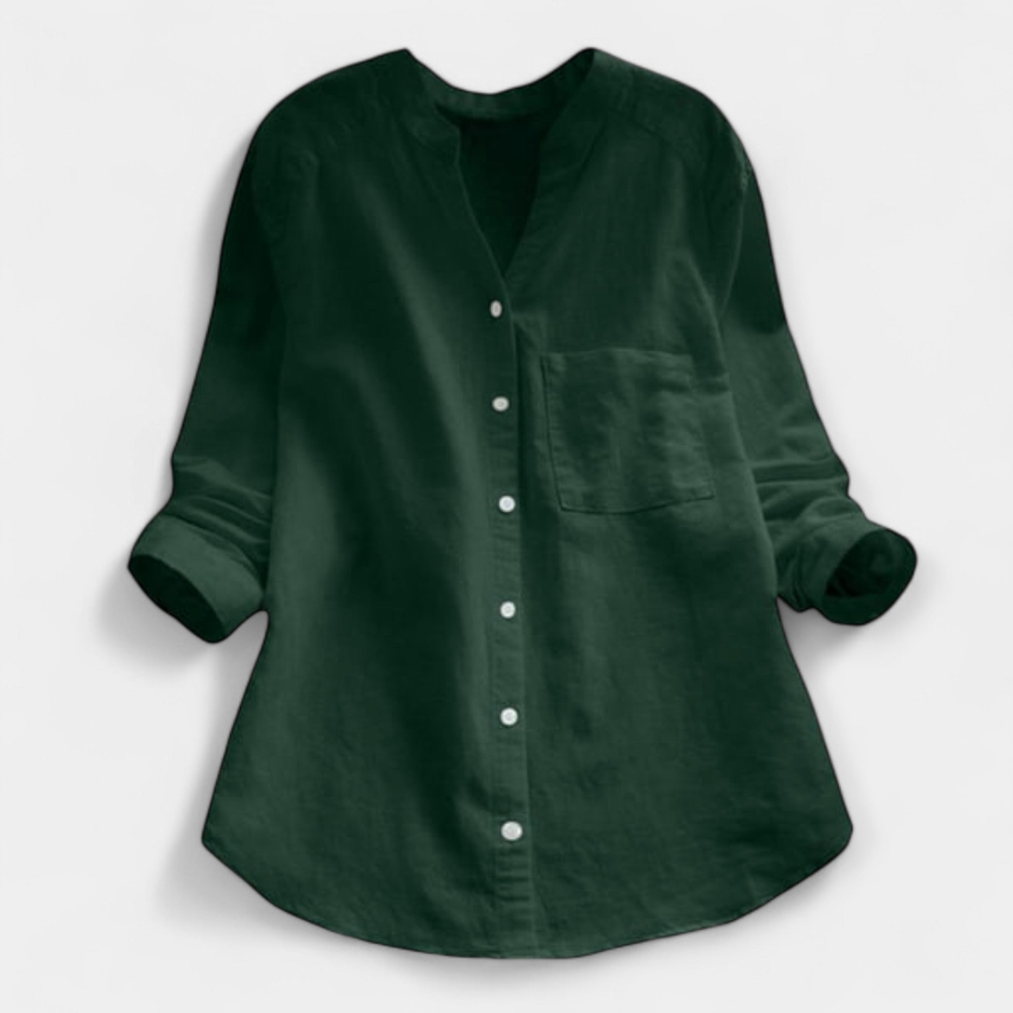 Χαλαρό Πουκάμισο από Λινό και Βαμβάκι