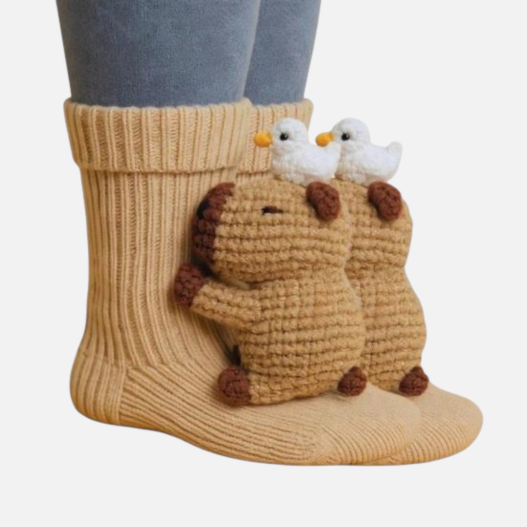 3D κάλτσες με πλεκτά ζωάκια
