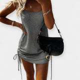 Anastasia - Αμάνικο Πλεκτό Φόρεμα με Δέσιμο