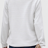 Helene | Κρεμ ζέρσεϊ με V λαιμόκοψη και ντεκολτέ