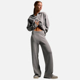 Helen - Γυναικείο σετ φαρδύ παντελόνι & πλεκτό πόλο.