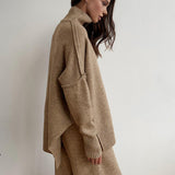 Noelle - Σετ Lounge με Μαλακό Πλεκτό και Υψηλό Λαιμό