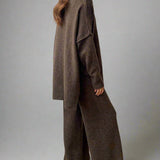 Noelle - Σετ Lounge με Μαλακό Πλεκτό και Υψηλό Λαιμό