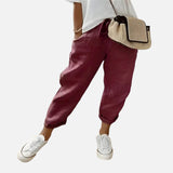 Selene - παντελόνι από βαμβακερό λινό