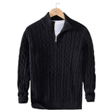 Stavros - Πλεκτό ψηλός γιακάς και μισό φερμουάρ με αερισμό