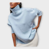 Nora - Πλεκτό Πουλόβερ με Ψηλό Γιακά