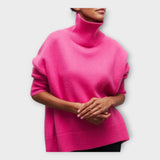 Nora - Πλεκτό Πουλόβερ με Ψηλό Γιακά