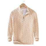 Stavros - Πλεκτό ψηλός γιακάς και μισό φερμουάρ με αερισμό