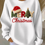 Καθημερινό φούτερ με χριστουγεννιάτικο σχέδιο για γυναίκες