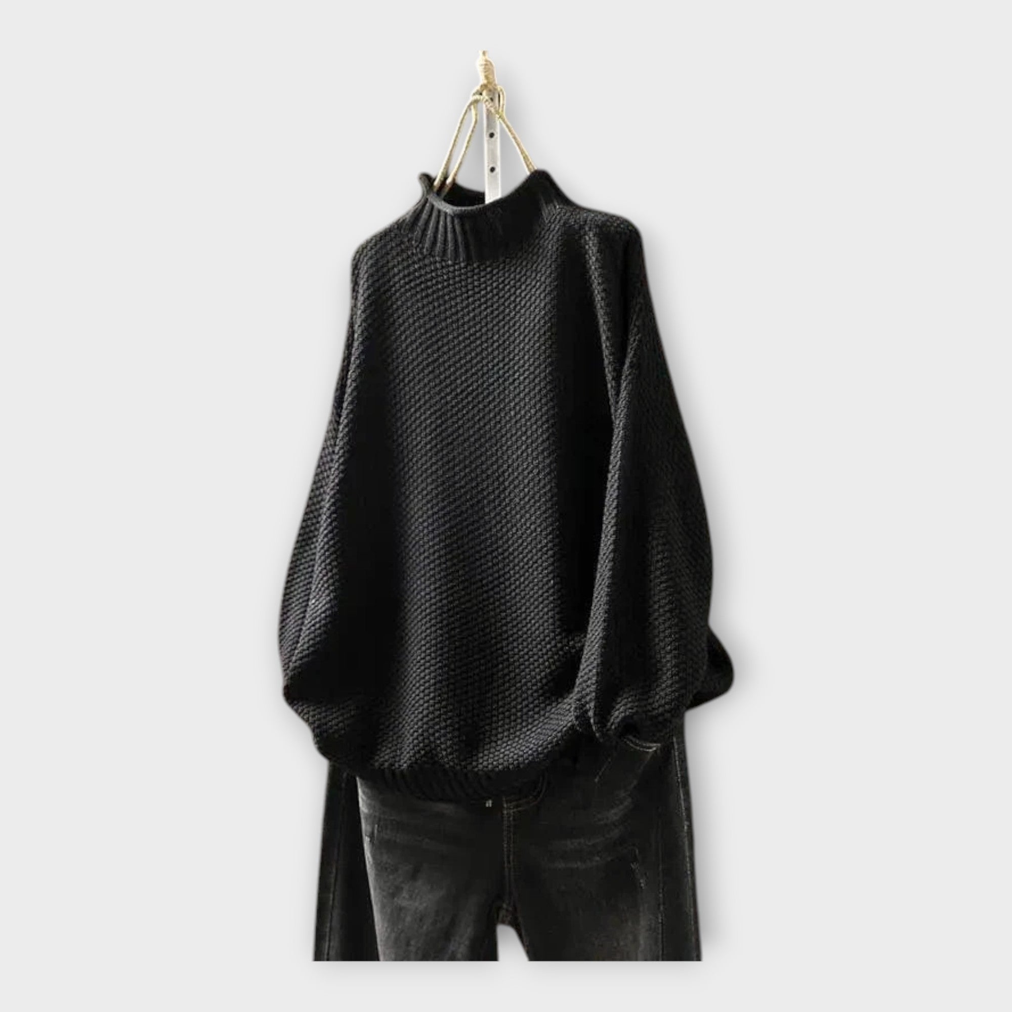 Clara - Πλεκτό Πουλόβερ με Ψηλό Γιακά