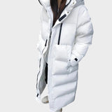 Noira - Γυναικείο Μακρύ Μαύρο Αδιάβροχο Μπουφάν Πάρκα με Κουκούλα