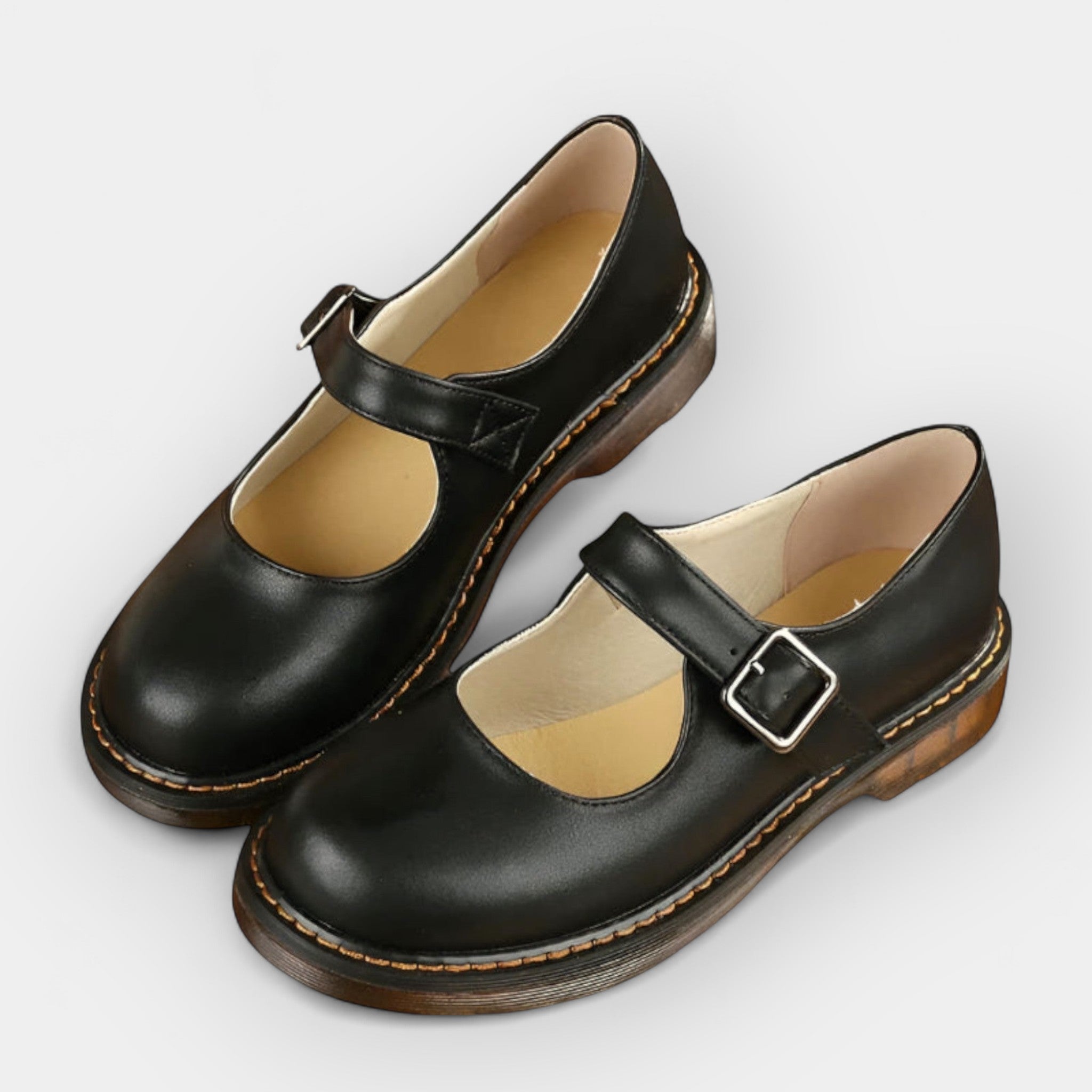 Mary Jane- Κλασικά Δερμάτινα Παπούτσια