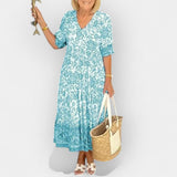 Ανάλαφρο καλοκαιρινό φόρεμα με λουλουδάτο μοτίβο