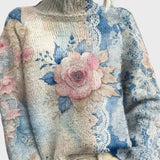 Seraphina - Κομψό Πλεκτό Ζιβάγκο με Δαντελωτές Λεπτομέρειες