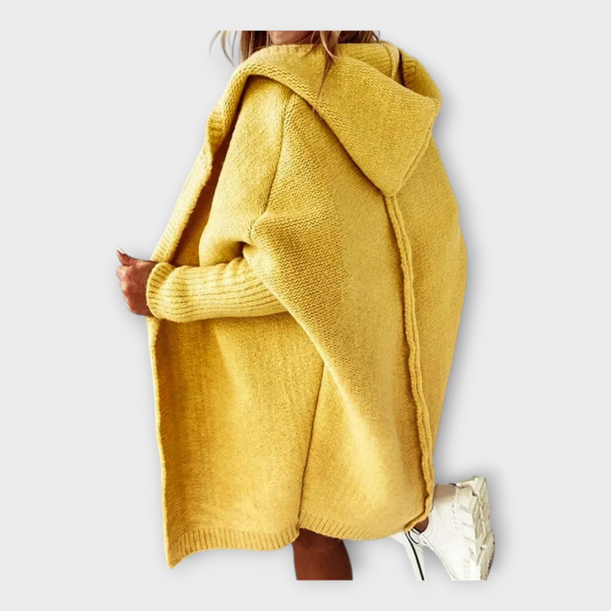 Maya - Πλεκτή Ζακέτα με Κουκούλα