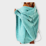 Maya - Πλεκτή Ζακέτα με Κουκούλα