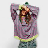 Μαίρη - Ριγέ Oversize Πουλόβερ