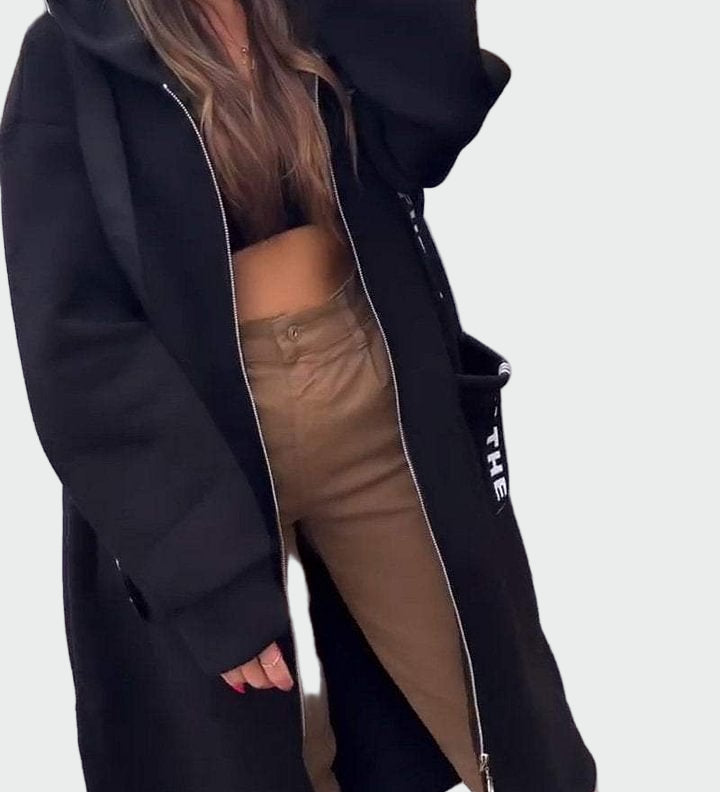 Valeria - Μακρύ Παλτό με Κουκούλα