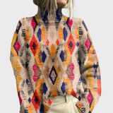 Liora - Πλεκτό Ζιβάγκο με Γεωμετρικό Σχέδιο